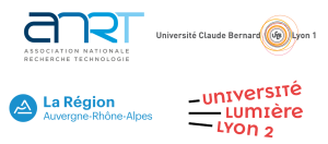 Logos partenaires ANRT, Région AURA, Université Lyon 1 et Université Lyon 2