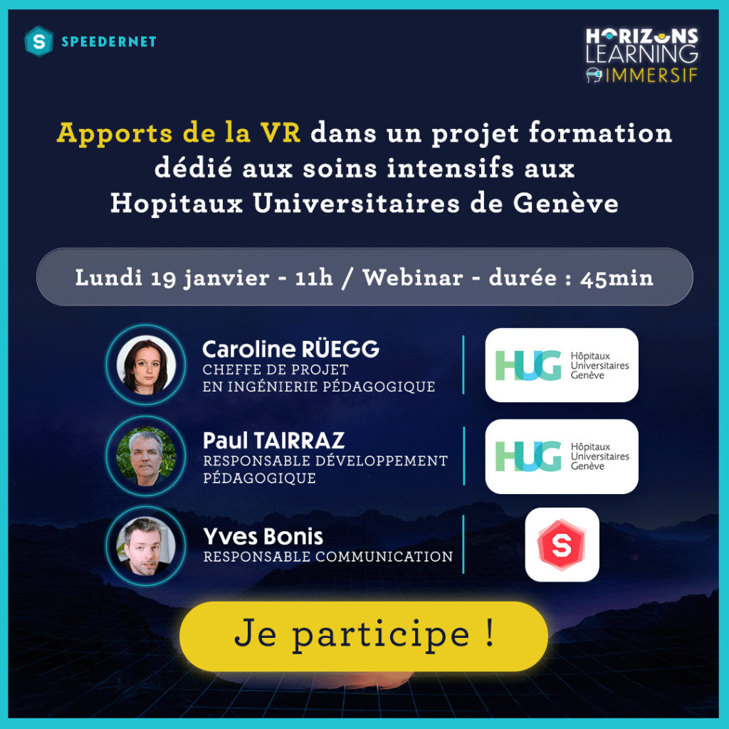 Conférence Horizons Learning Immersif HUG - Speedernet Sphere